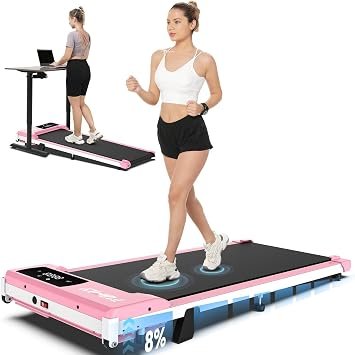 ANCHEER Walking Pad with Incline, 3.0HP Under Desk Treadmill for Home Office, 300 lbs Capacity Portable Mini Treadmill with Remote Control, Quiet Running Jogging Machine for Small Spaces