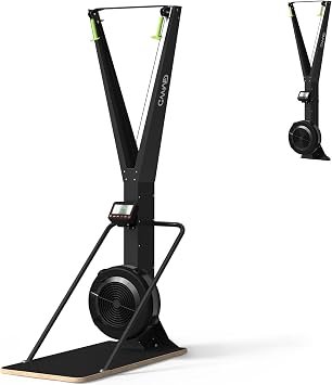 Ski Exercise Machine, GMWD Ski Equipment Indoor Aerobic Wind Resistance Machine, Indoor Strength Training Home Gym Equipment