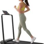 ANCHEER Treadmill with 12%/15% Incline, Folding Walking Pad with Handle Bar, 320-450lb Capacity Under Desk Foldable 3.5HP Treadmills for Home/Office/Gym,Installation-Free