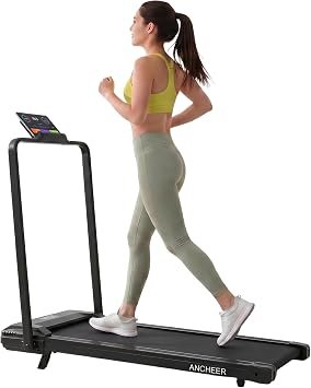 ANCHEER Treadmill with 12%/15% Incline, Folding Walking Pad with Handle Bar, 320-450lb Capacity Under Desk Foldable 3.5HP Treadmills for Home/Office/Gym,Installation-Free