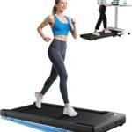 DeerRun Under Desk Walking Pad Treadmill for Home Office & Small Spaces, 6% Manual Incline, 0.6–3.8 MPH Walking Speed, 2.5 HP, 300 lb Capacity, App & Remote Control