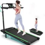 ANCHEER Treadmill with 12%/15% Incline, Folding Walking Pad with Handle Bar, 320-450lb Capacity Under Desk Foldable 3.5HP Treadmills for Home/Office/Gym,Installation-Free