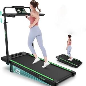 ANCHEER Treadmill with 12%/15% Incline, Folding Walking Pad with Handle Bar, 320-450lb Capacity Under Desk Foldable 3.5HP Treadmills for Home/Office/Gym,Installation-Free