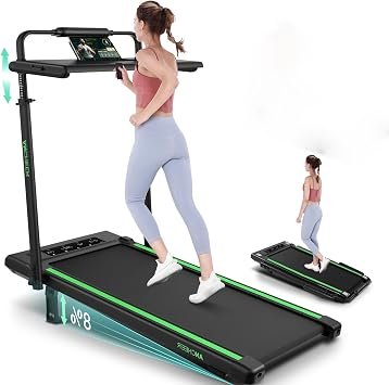 ANCHEER Treadmill with 12%/15% Incline, Folding Walking Pad with Handle Bar, 320-450lb Capacity Under Desk Foldable 3.5HP Treadmills for Home/Office/Gym,Installation-Free