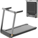 WALKINGPAD Foldable Walking Pad Treadmill for Home with Handle Bar, Compact Treadmill 7.5MPH with LED Display and Rotary Control, No Assembly Needed