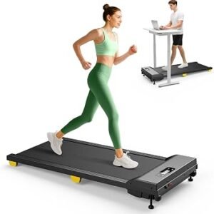 UREVO Walking Pad,Manual Incline Under Desk Treadmill with HIIT Program for Home and Office, 3 in 1 Foldable Treadmill with Remote Control, LED Display