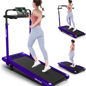ANCHEER Treadmill with 12%/15% Incline, Folding Walking Pad with Handle Bar, 320-450lb Capacity Under Desk Foldable 3.5HP Treadmills for Home/Office/Gym,Installation-Free
