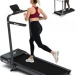 DeerRun Walking Pad Treadmill with Incline and Handle Bar, 4-in-1 Foldable Under Desk Treadmills for Home Small or Office, 300 lbs Capacity 3.0 HP Folding Portable Walking Pad with APP