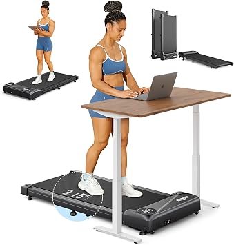 THERUN Walking Pad, Under Desk Treadmill for Home/Office, 2.5HP Walking Pad Treadmill with 265 lbs Weight Capacity Remote Control LED Display