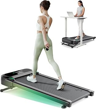 UREVO Auto Incline Walking Pad with AI App, Brushless Quiet Motorized Treadmill for Apartments, 9% Power Incline Standing Desk Treadmill, 12-Point Shock Absorption & Immersive Hiking