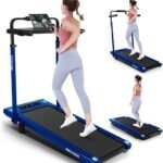 ANCHEER Treadmill with 12%/15% Incline, Folding Walking Pad with Handle Bar, 320-450lb Capacity Under Desk Foldable 3.5HP Treadmills for Home/Office/Gym,Installation-Free