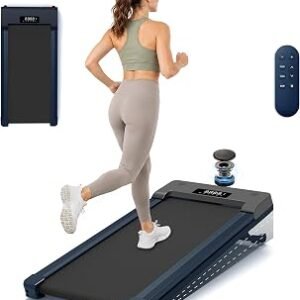 Walking Pad Treadmill for Home & Office, 9-Level 12% Auto Incline, 450 lbs Capacity, Built-in Bluetooth Speaker, Compact Under Desk Treadmill for Walking & Hiking