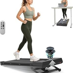 Walking Pad Treadmill for Home & Office, 9-Level 12% Auto Incline, 450 lbs Capacity, Built-in Bluetooth Speaker, Compact Under Desk Treadmill for Walking & Hiking