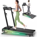 UREVO Auto Incline Walking Pad with AI App, Adjustable Handlebar & Multifunctional Desk, 9% Power Incline Brushless Quiet Motorized Treadmill for Apartments, 12-Point Shock & Immersive Hiking