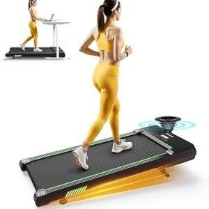 Walking Pad Treadmill, Portable Under Desk Treadmill 330lbs Capacity, Compact Treadmills Mini Walking Pad, 2.5HP Portable Treadmills with Remote Control, for Home Office Small Space