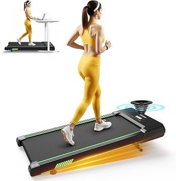Walking Pad Treadmill, Portable Under Desk Treadmill 330lbs Capacity, Compact Treadmills Mini Walking Pad, 2.5HP Portable Treadmills with Remote Control, for Home Office Small Space