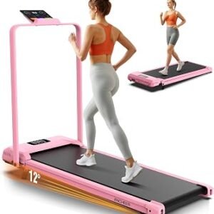 ANCHEER Walking Pad Treadmill with Incline - Under Desk Treadmill, 3.5HP Portable Foldable Treadmills for Home Small Spaces, Office, Compact Running Machine with LED Display