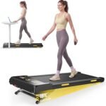 TOPUTURE Walking Pad Treadmill with 15% 15-Level Auto Incline, 3.0HP Quiet Brushless Under Desk Treadmill, Compact Treadmills for Home/Office, RGB LED Screen, Bluetooth Speaker, Remote/App Control