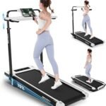 ANCHEER Walking Pad Treadmill with Incline - Under Desk Treadmill, 3.5HP Portable Foldable Treadmills for Home Small Spaces, Office, Compact Running Machine with LED Display