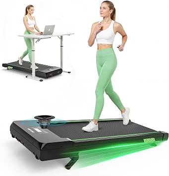 Walking Pad with 12% Auto Incline, Under Desk Treadmills for Home and Office, 2.5HP Quiet Portable Walking Pad with Smart App Scenic Routes & Bluetooth Speaker for Home Hiking
