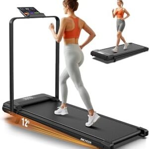 ANCHEER Walking Pad Treadmill with Incline - Under Desk Treadmill, 3.5HP Portable Foldable Treadmills for Home Small Spaces, Office, Compact Running Machine with LED Display