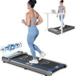 THERUN Walking Pad Treadmill Under Desk, Portable Mini Treadmill for Home/Office, Walking Pad Treadmill 2.5HP, Walking Jogging Machine with 265 lbs Weight Capacity Remote Control LED Display