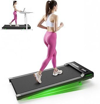 Walking Pad Treadmill, Portable Under Desk Treadmill 330lbs Capacity, Compact Treadmills Mini Walking Pad, 2.5HP Portable Treadmills with Remote Control, for Home Office Small Space