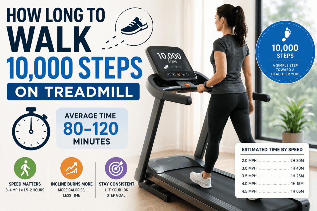 How Long To Walk 10000 Steps On Treadmill